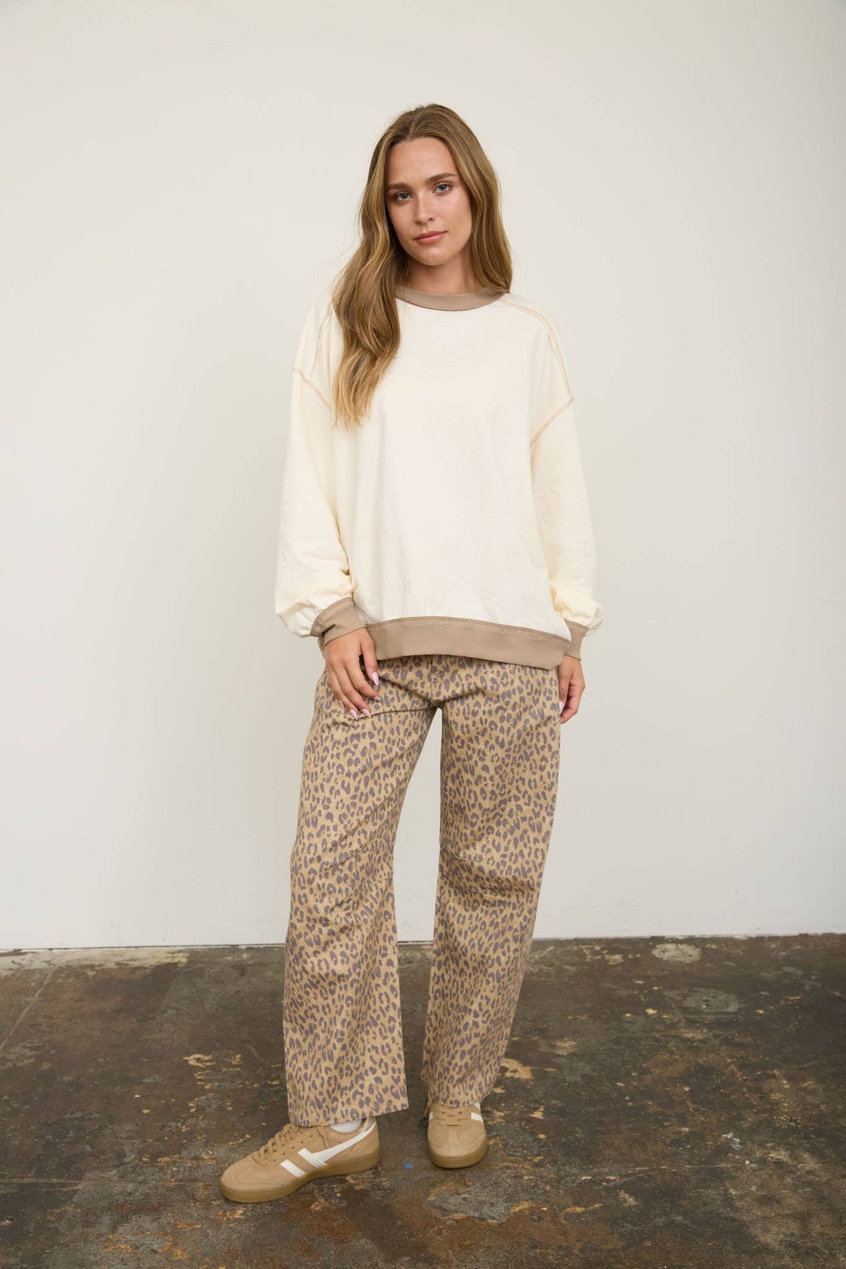 Cafe Cream Pullover Top