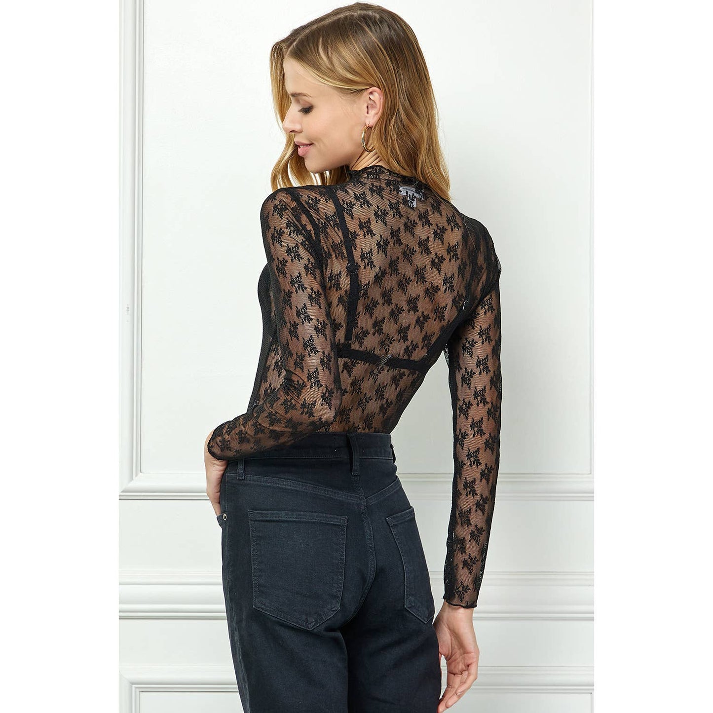 Black On Edge Lace Top