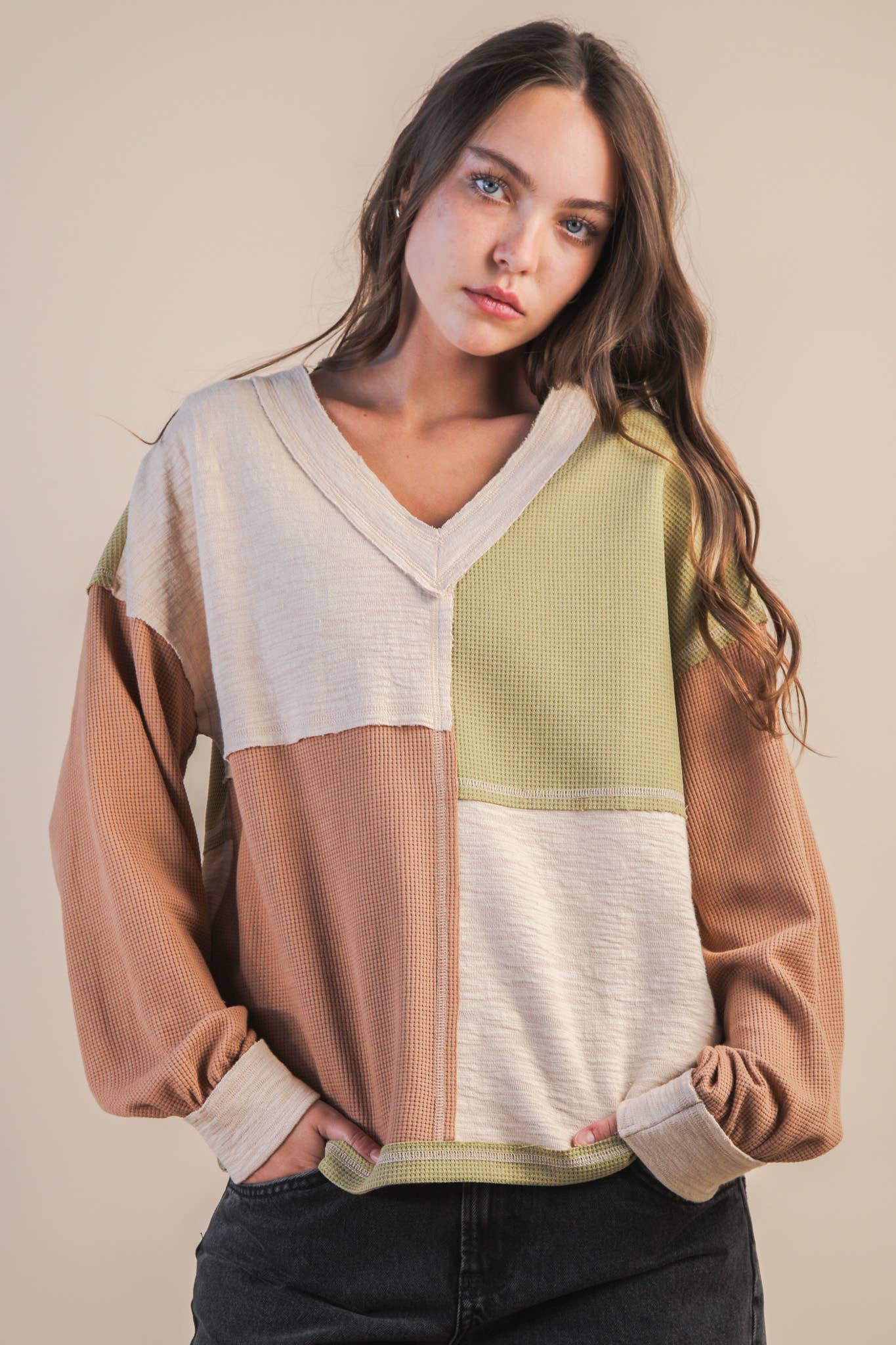 Patchwork Mocha Top