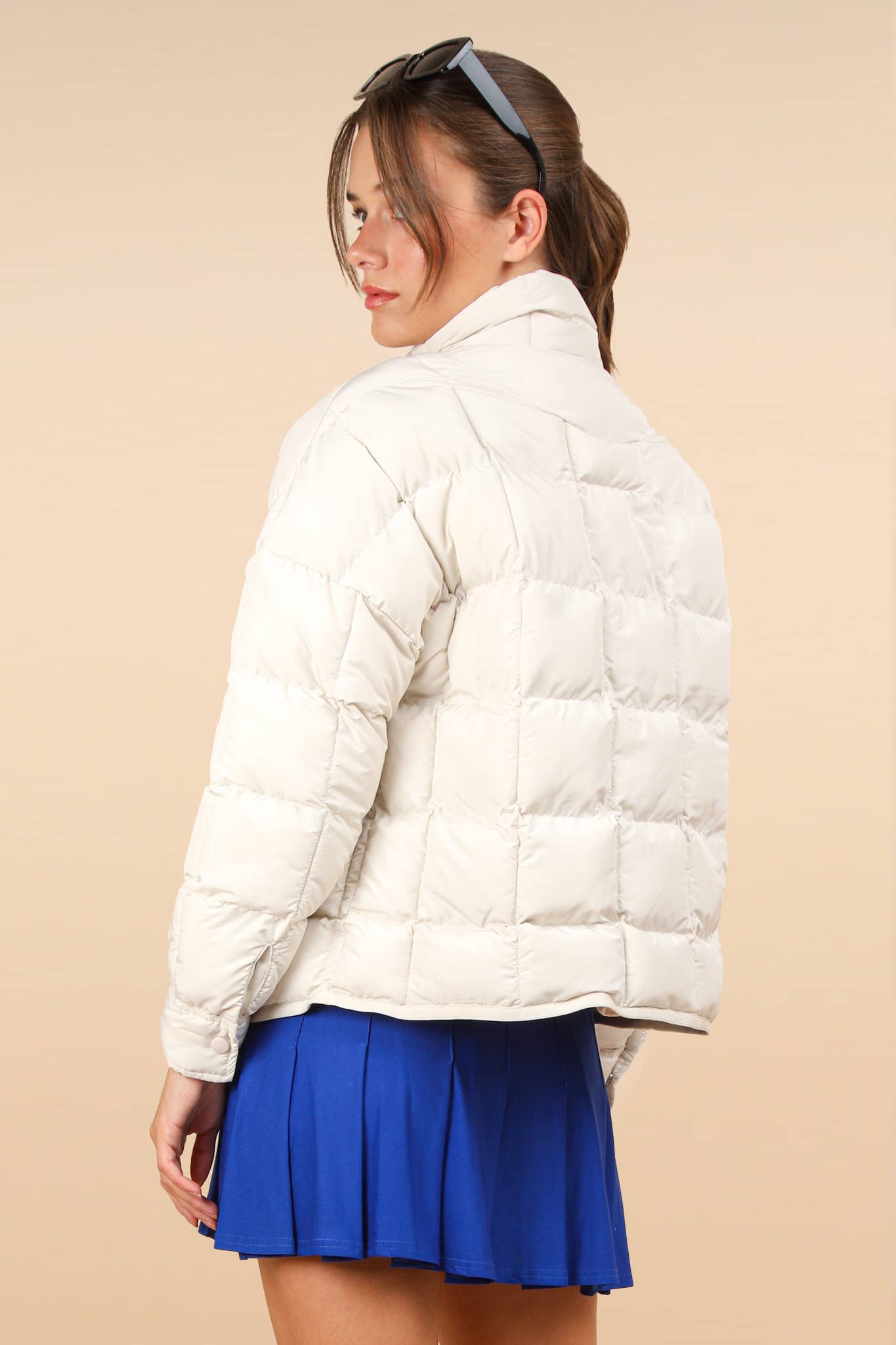 Off White Soft Puffer Jacket