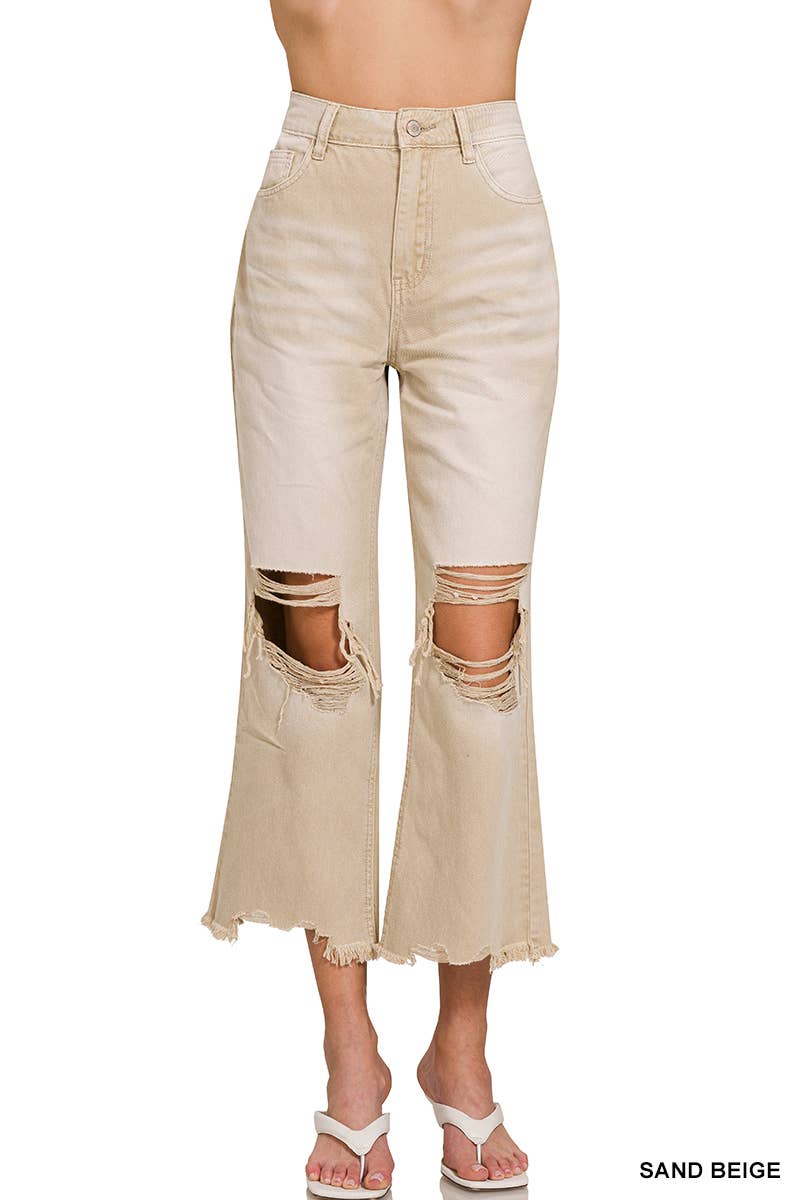 Lite Sand Cropped Jeans