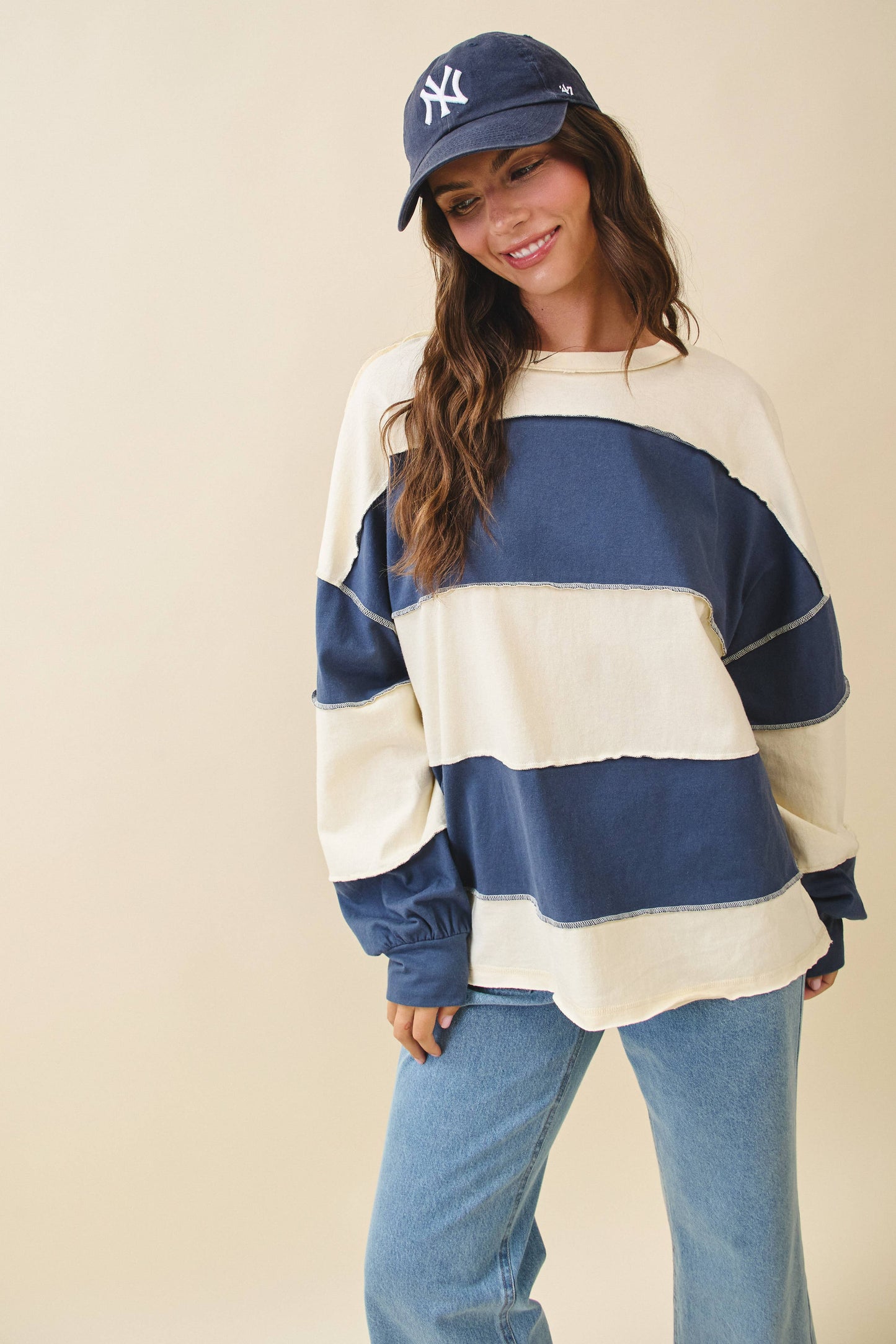 Navy Dreamy Days Top