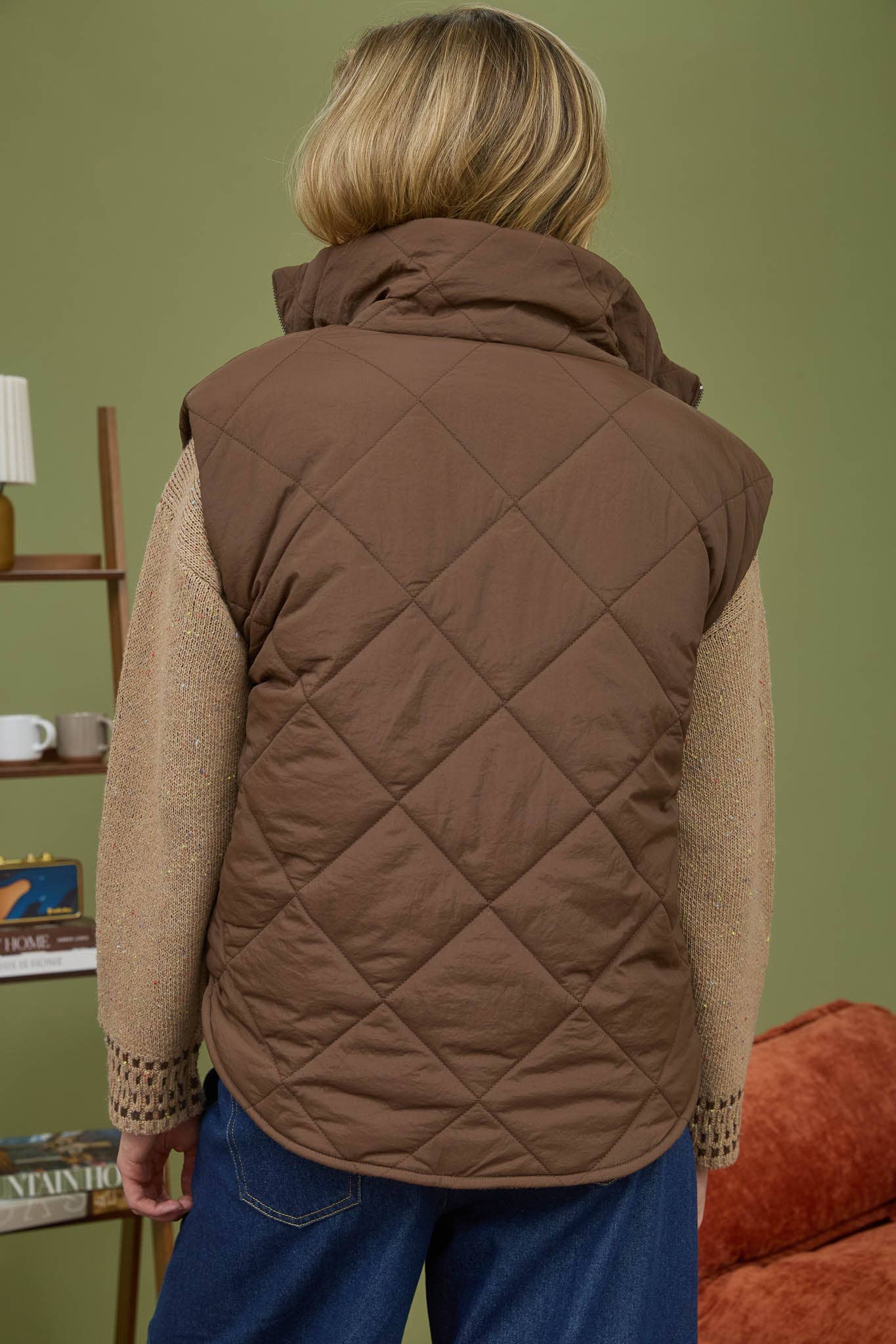 Hazel Quilted Fleece Lined Puffer Vest