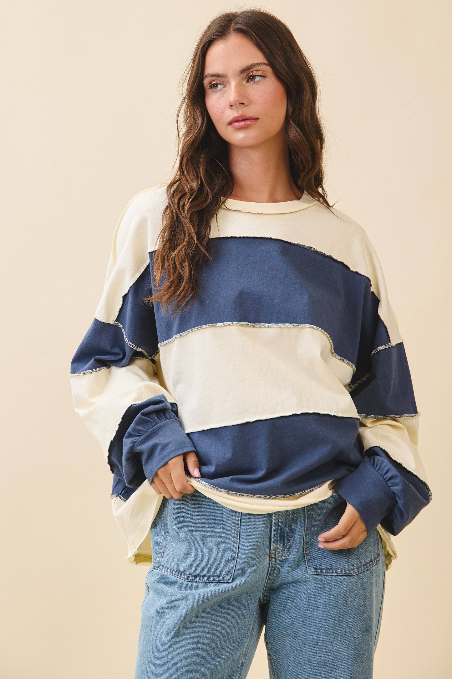 Navy Dreamy Days Top