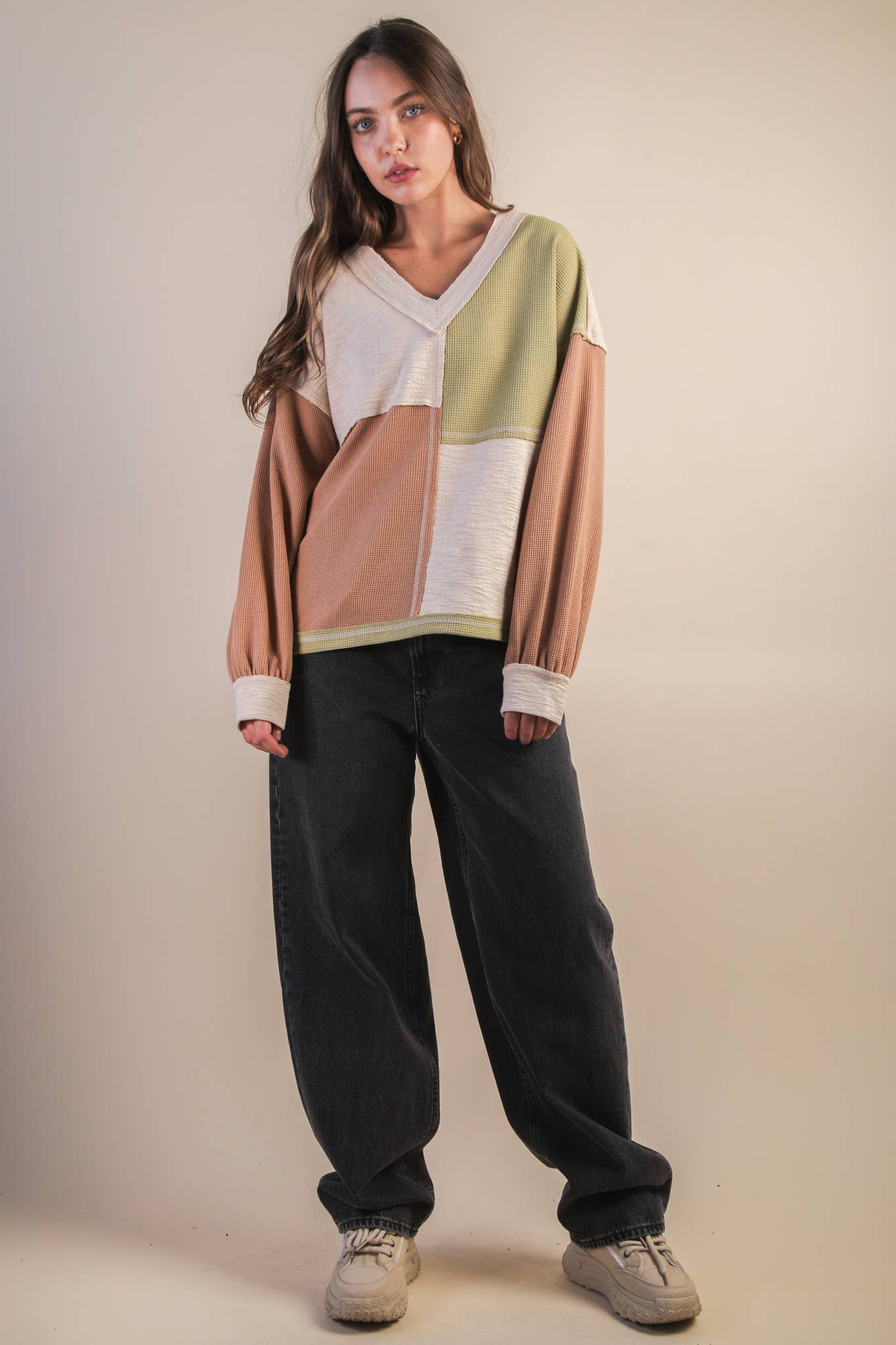 Patchwork Mocha Top