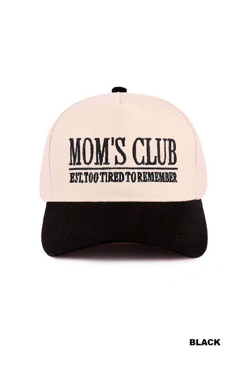 Mom's Club Cap: BLACK