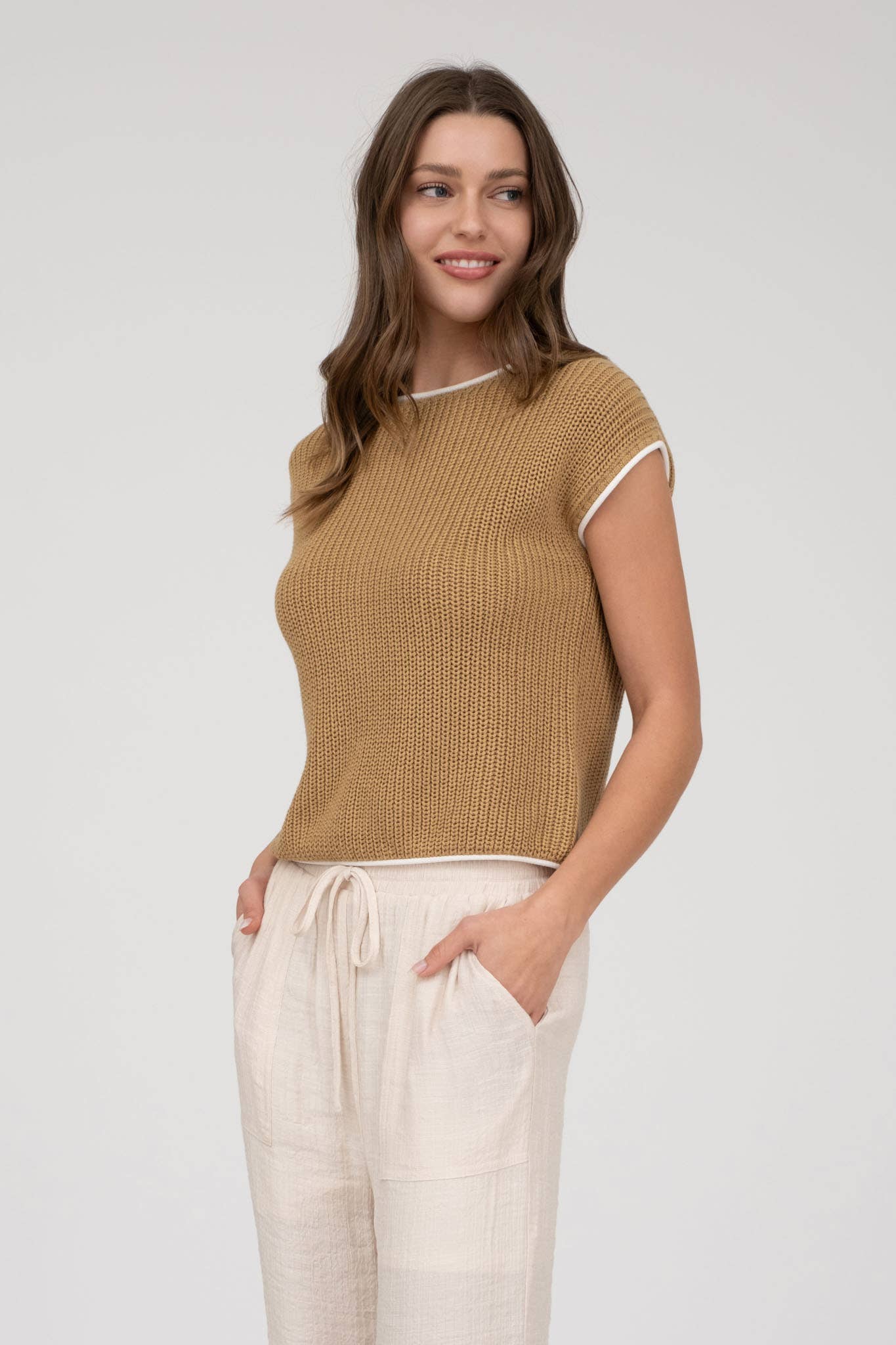 Tan Desert Drift Sweater