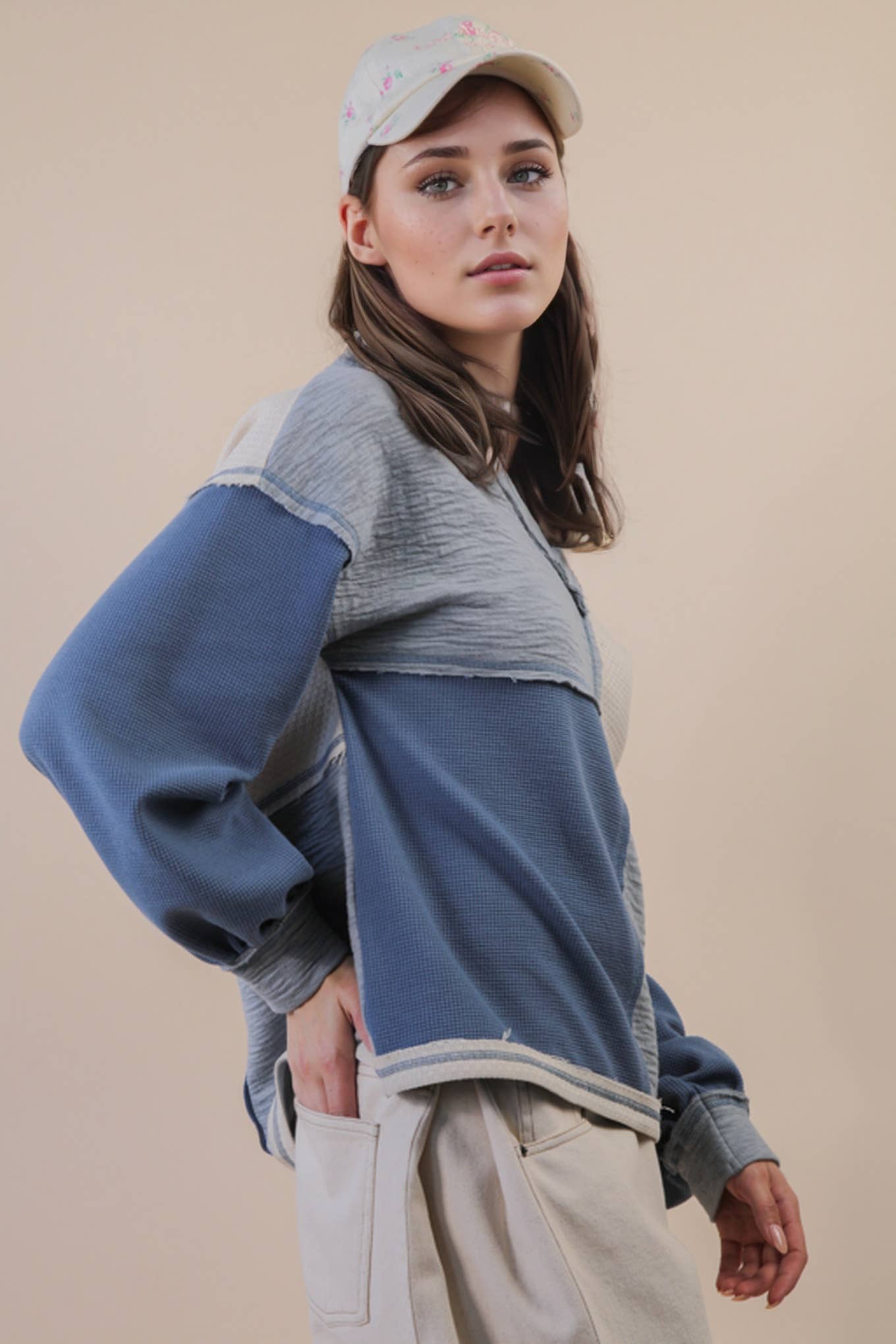 Patchwork Blues Top
