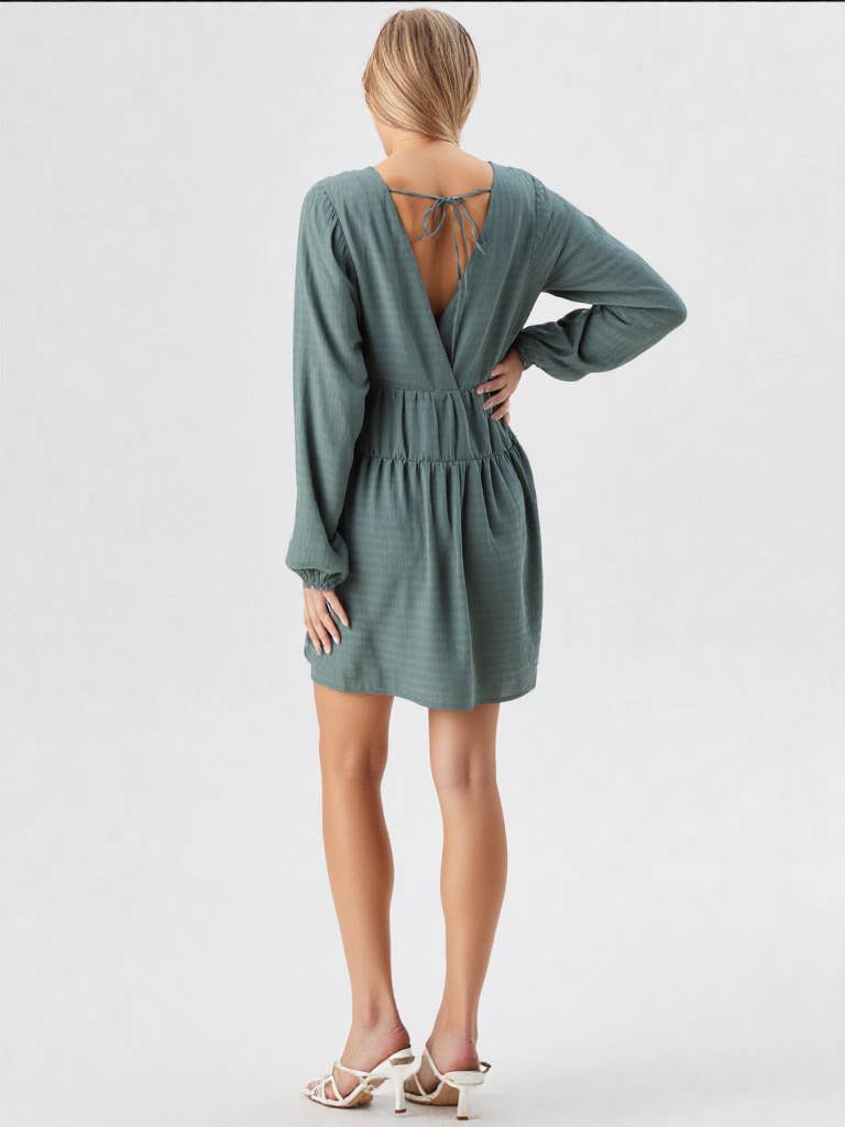 Emerald Grace Mini Dress