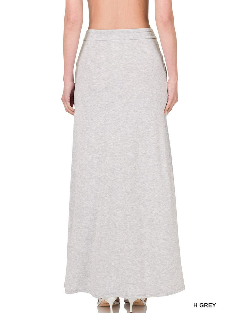 Heathered Grey Soft Maxi Skirt