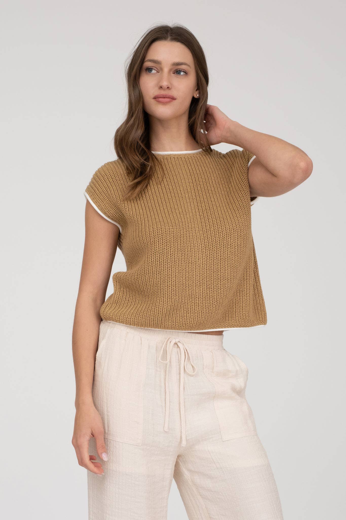 Tan Desert Drift Sweater