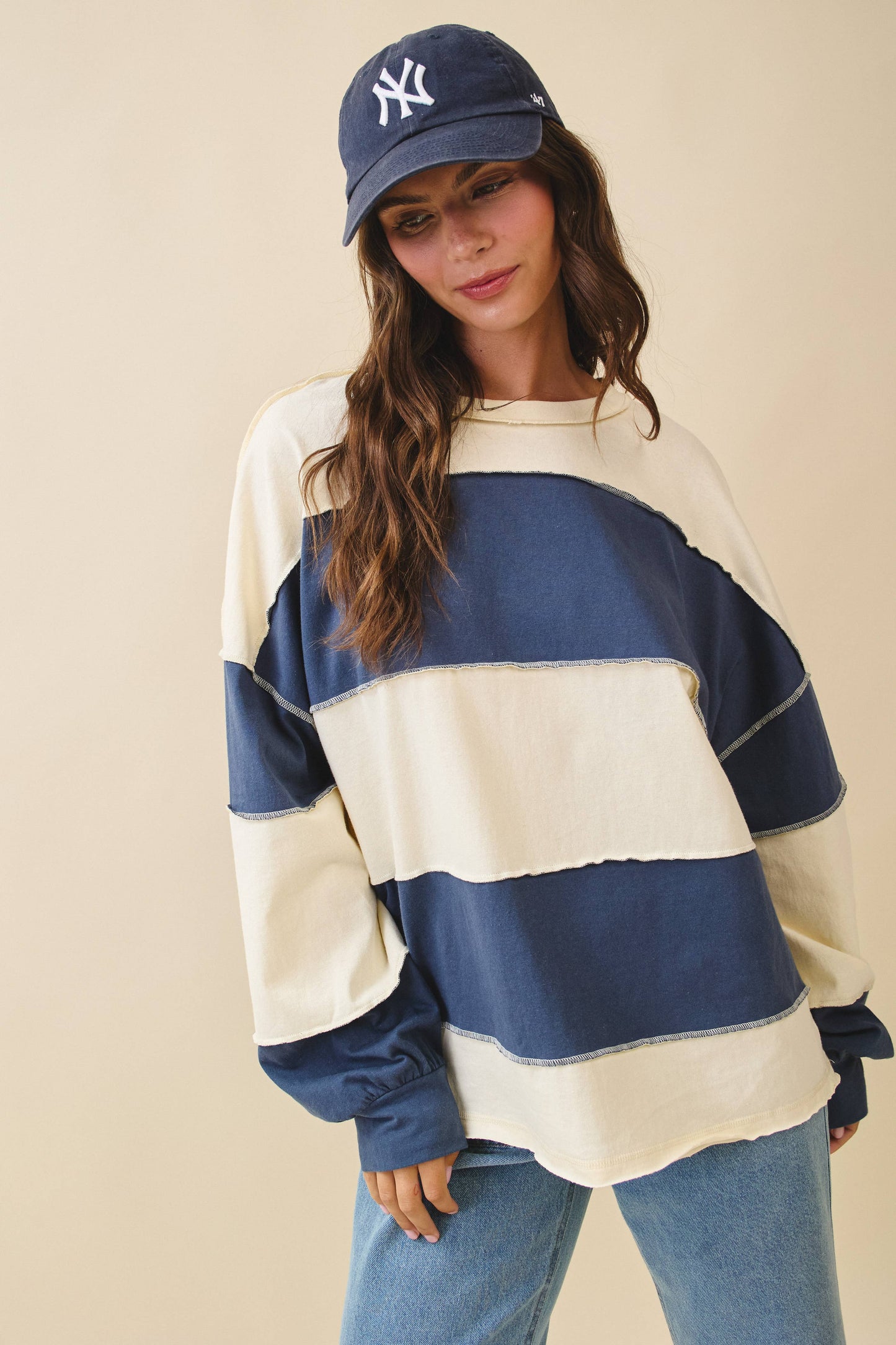 Navy Dreamy Days Top