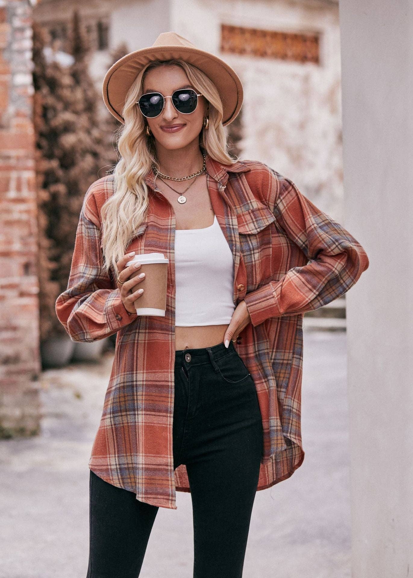 Fall Caramel Plaid Flannel