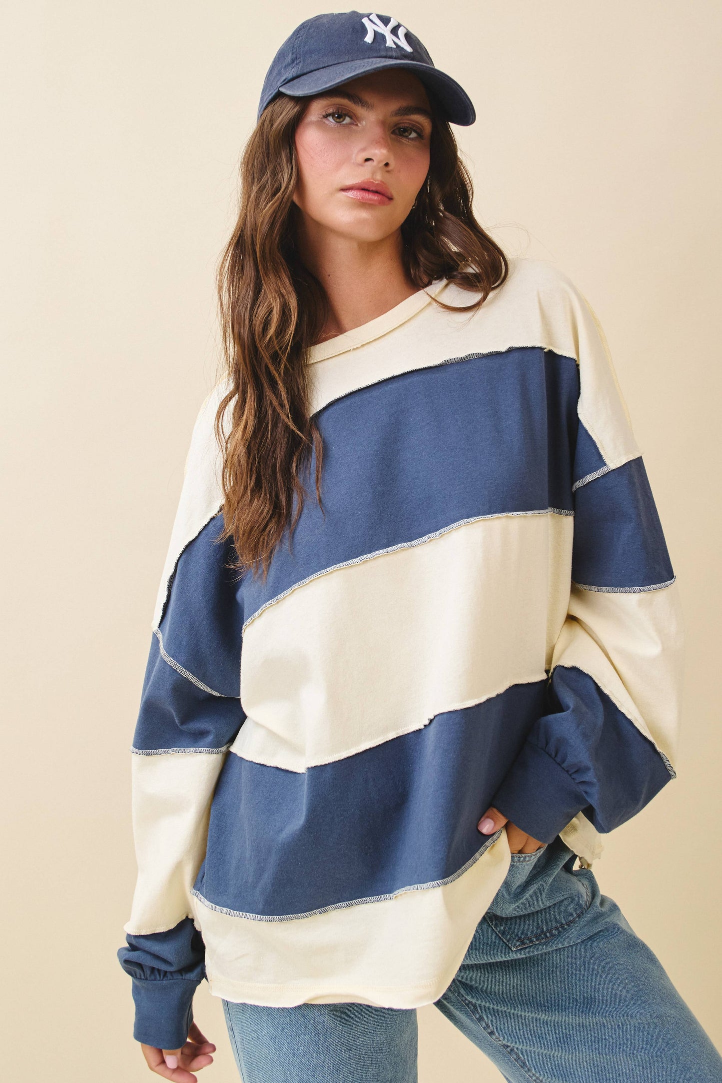 Navy Dreamy Days Top