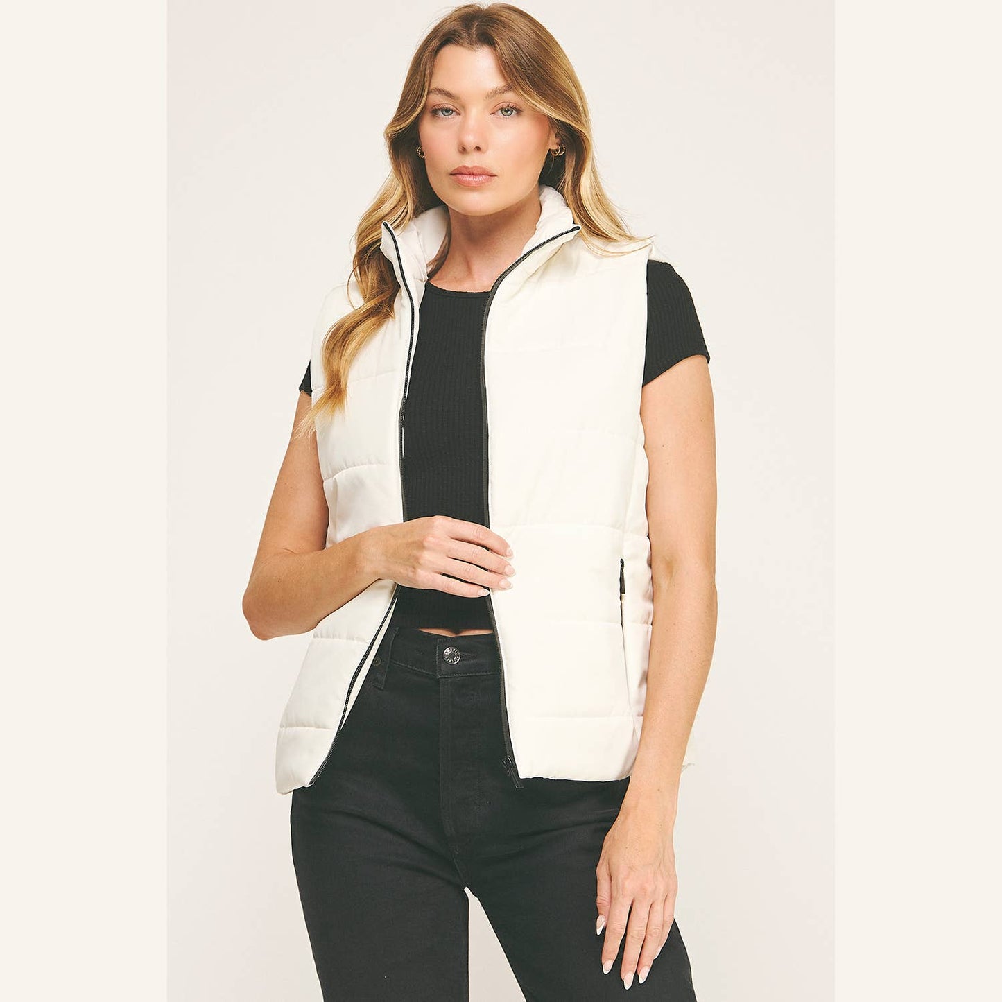 White Canvas Vest