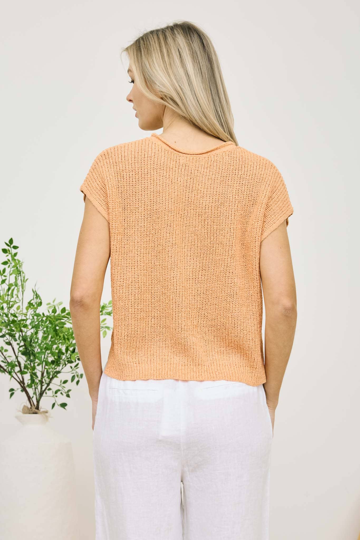 Sunwoven Peach Sweater