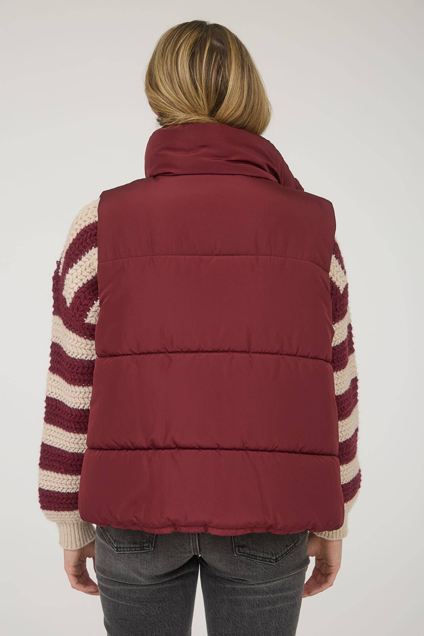 Burgundy Vibes Puffer Vest