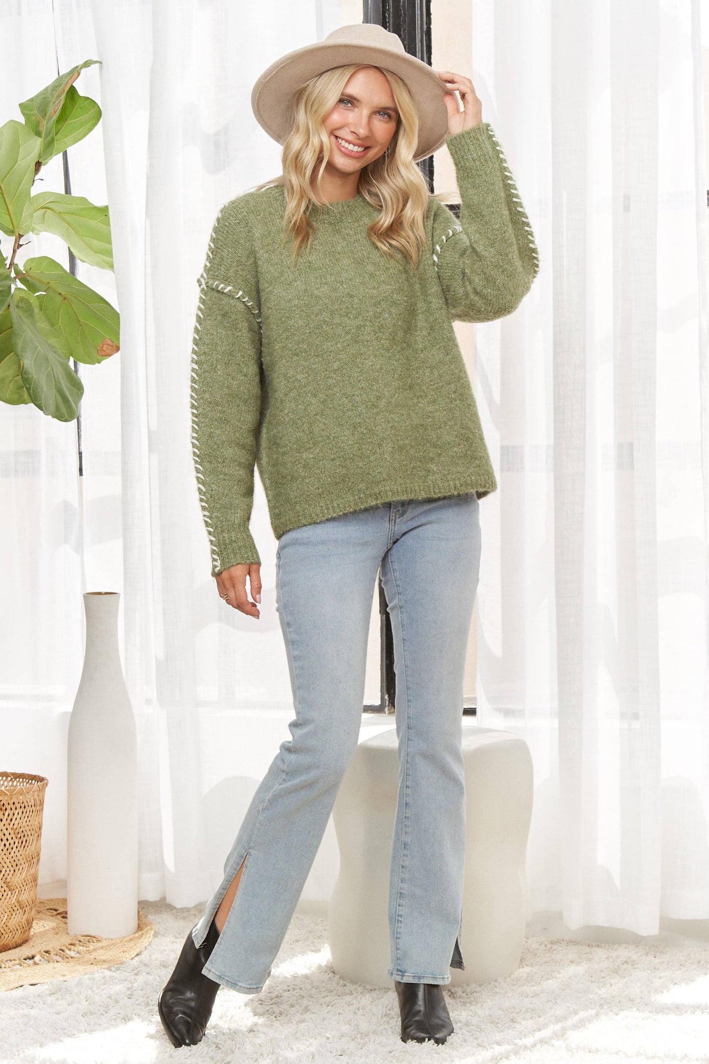 Sage Stitch Sweater