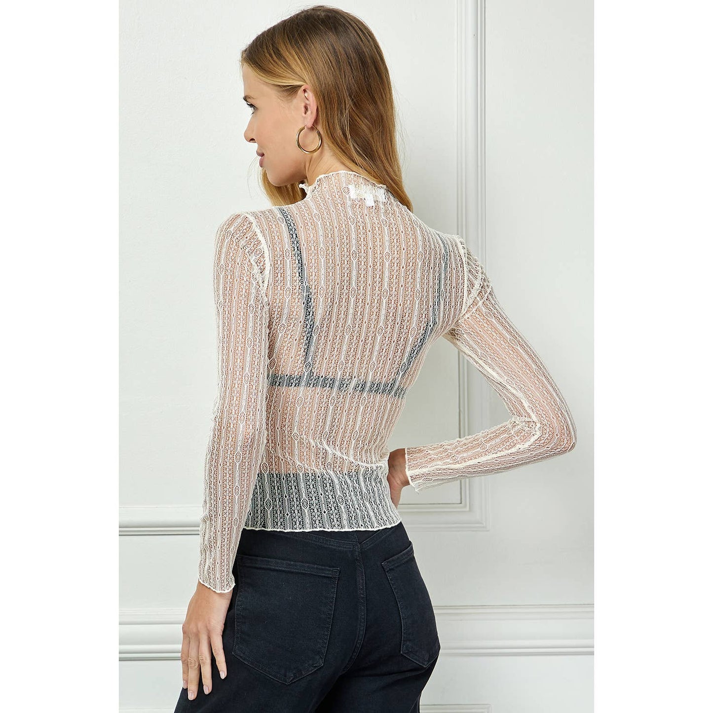 Off White On Edge Lace Top