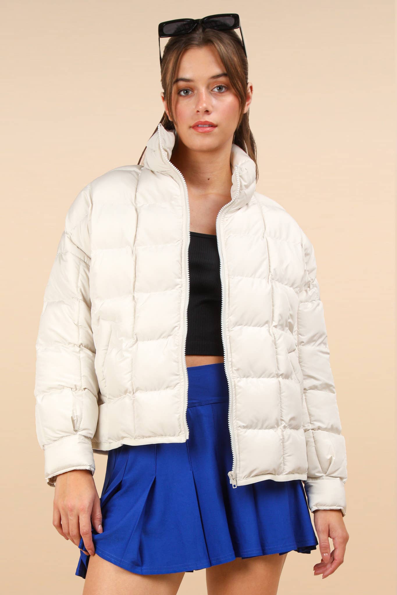 Off White Soft Puffer Jacket
