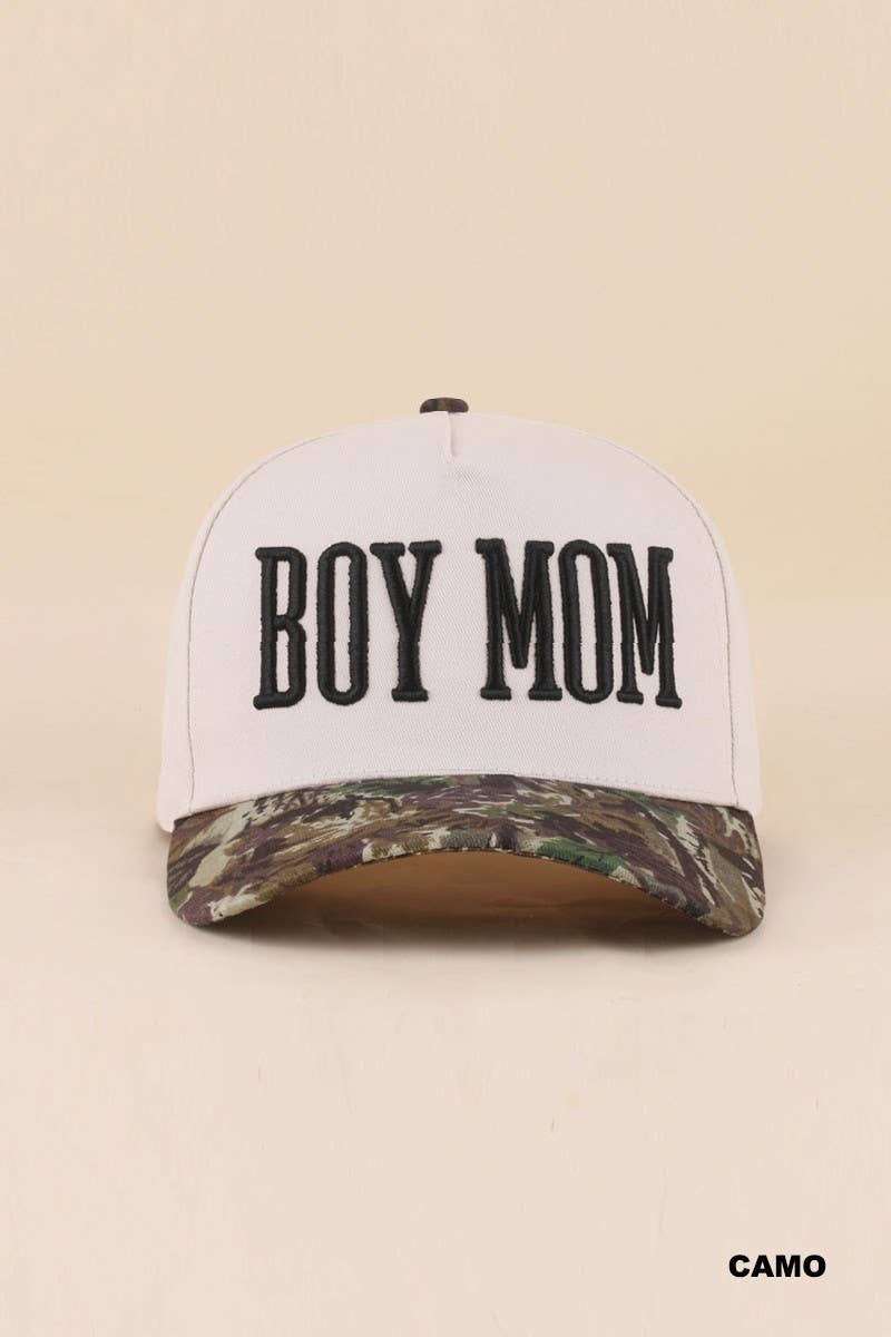 Boy Mom Hat: Camo