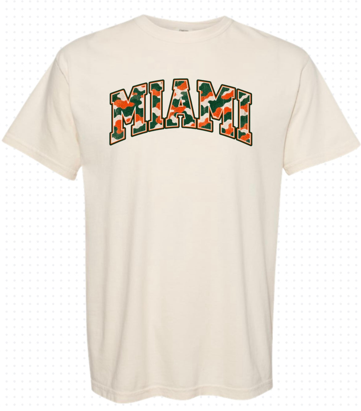 Miami T-shirt (Orange/Green Letters)