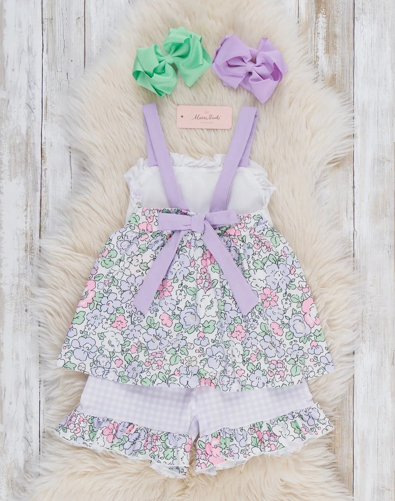 DADDY'S GIRL Petal Hem Smocked Ruffle Outfit