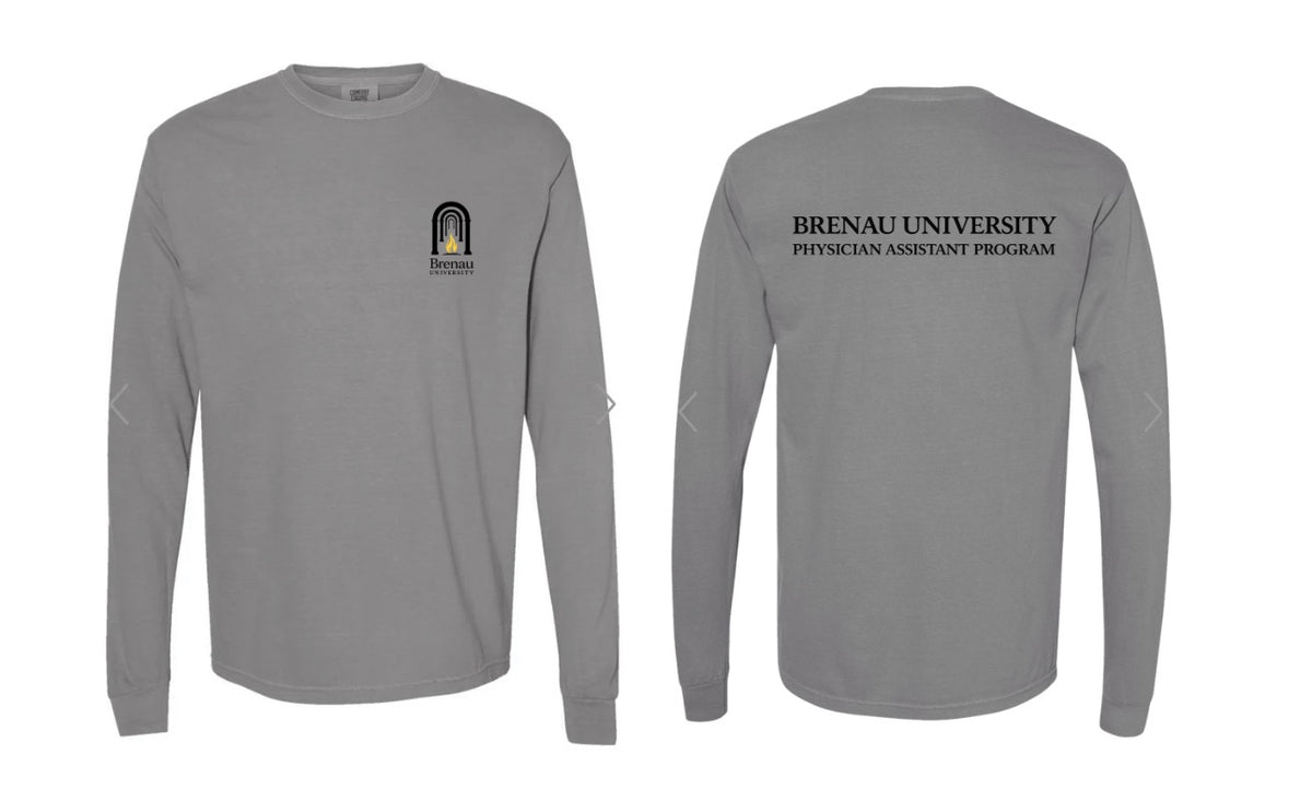Brenau Black & Gold Logo Longsleeve Tee (Front+Back)(Comfort Color)