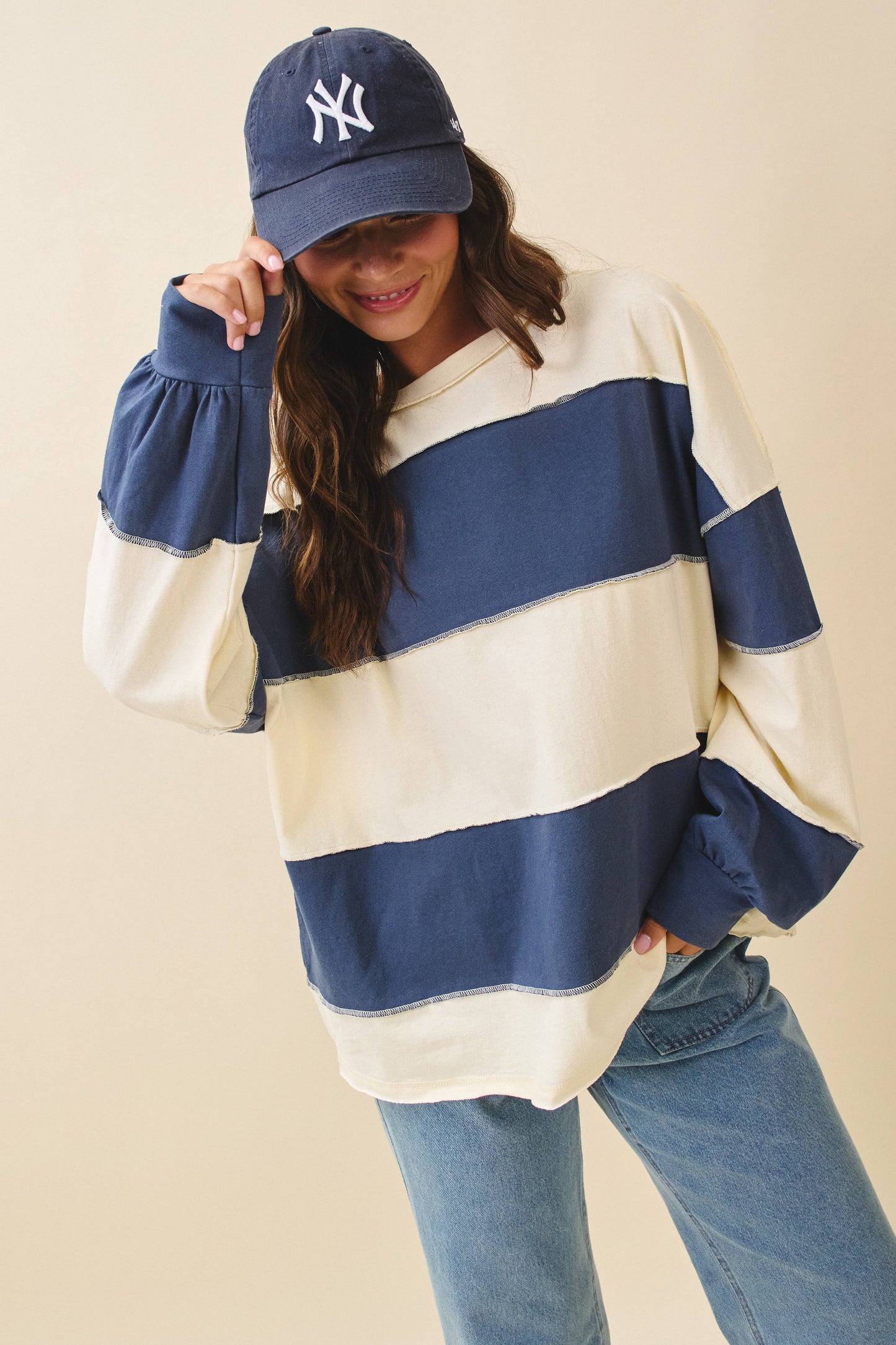 Navy Dreamy Days Top