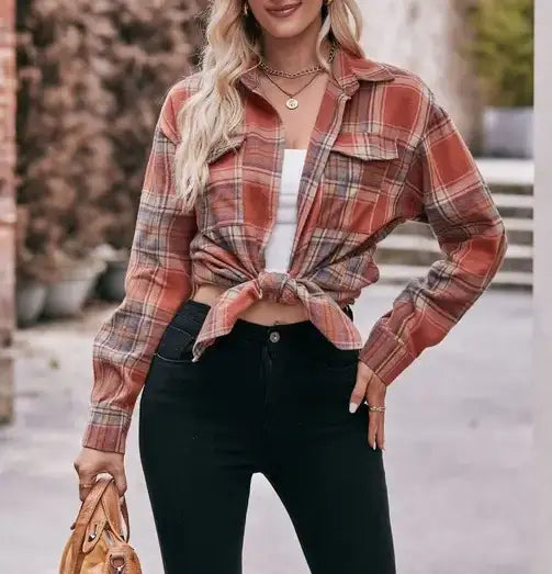 Fall Caramel Plaid Flannel