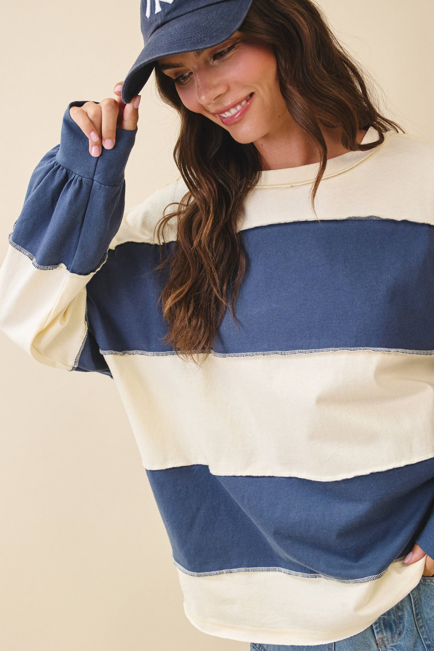Navy Dreamy Days Top