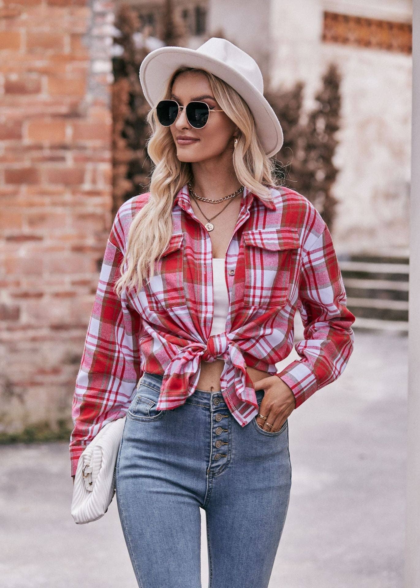 Fall Red Plaid Flannel