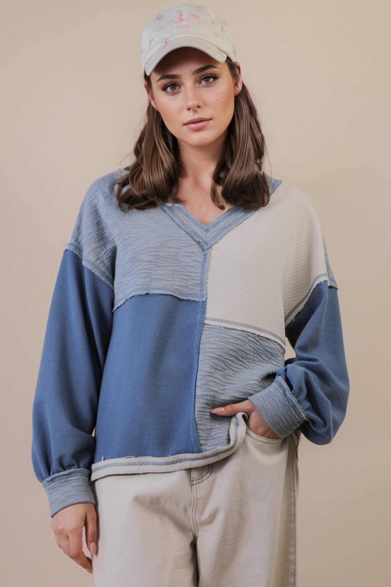 Patchwork Blues Top