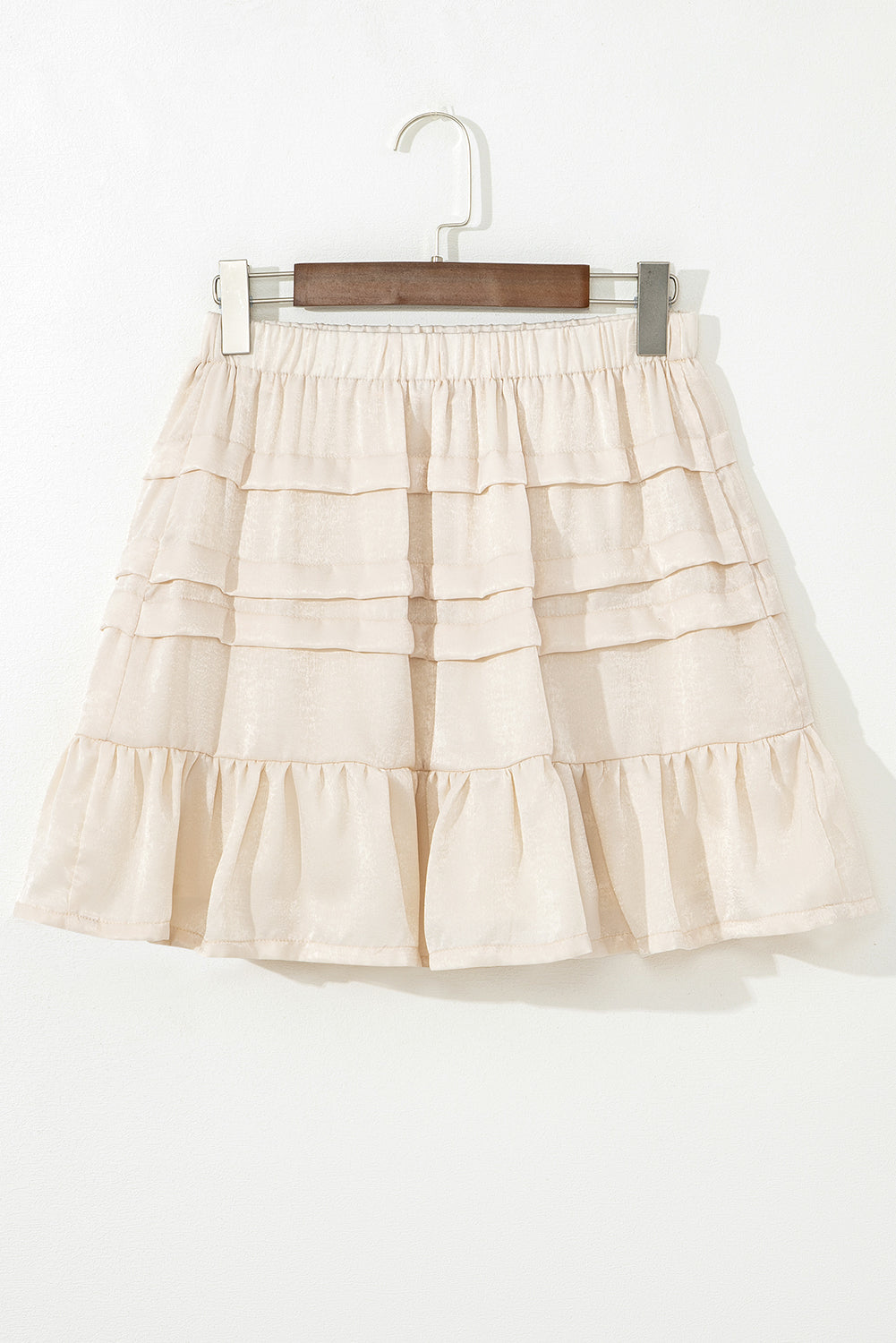 Beige Ella Ruffled Mini Skirt (shorts underneath)