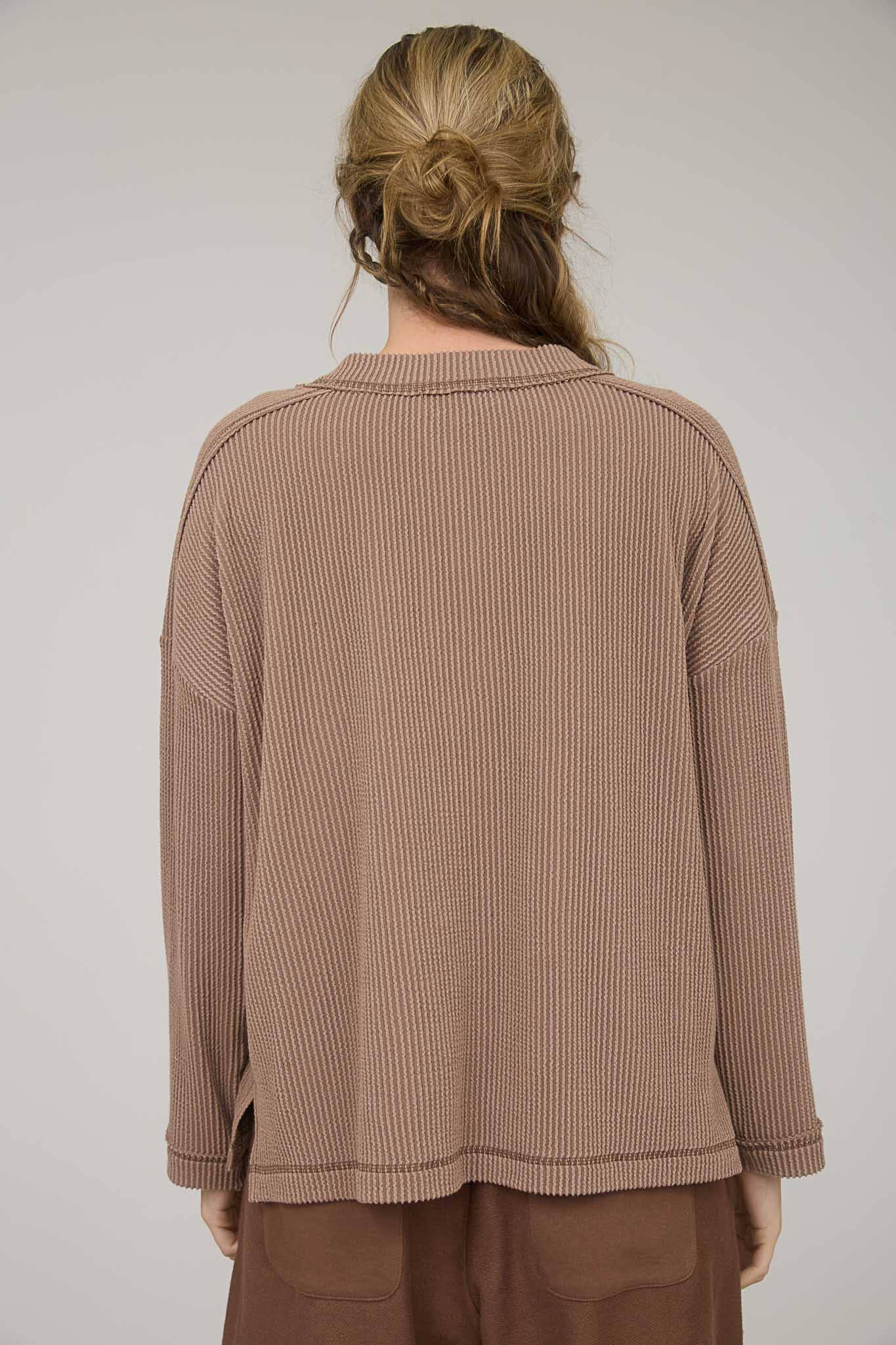 Mocha Ribbed Top