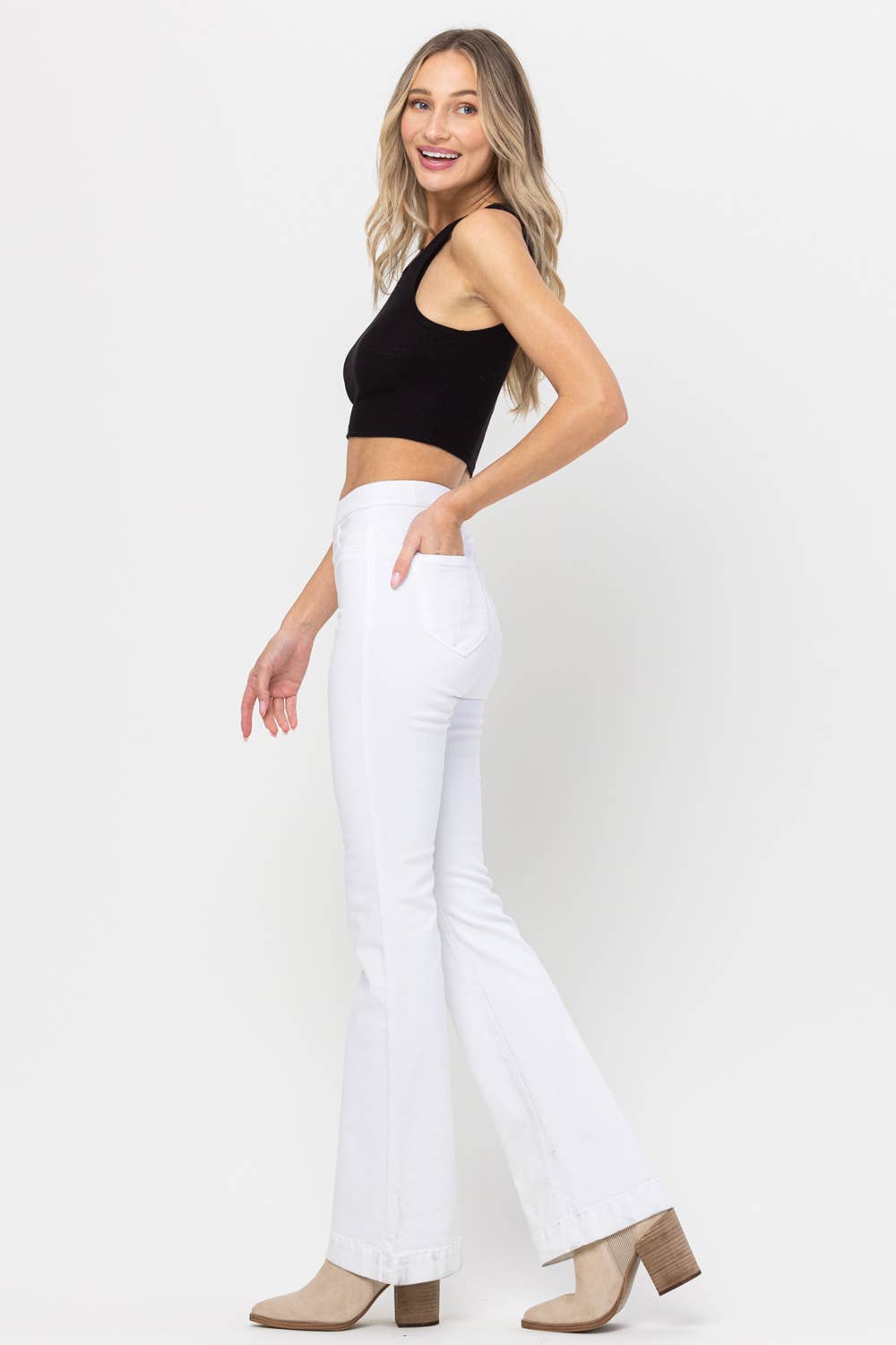 White Whisper Flare Jeans