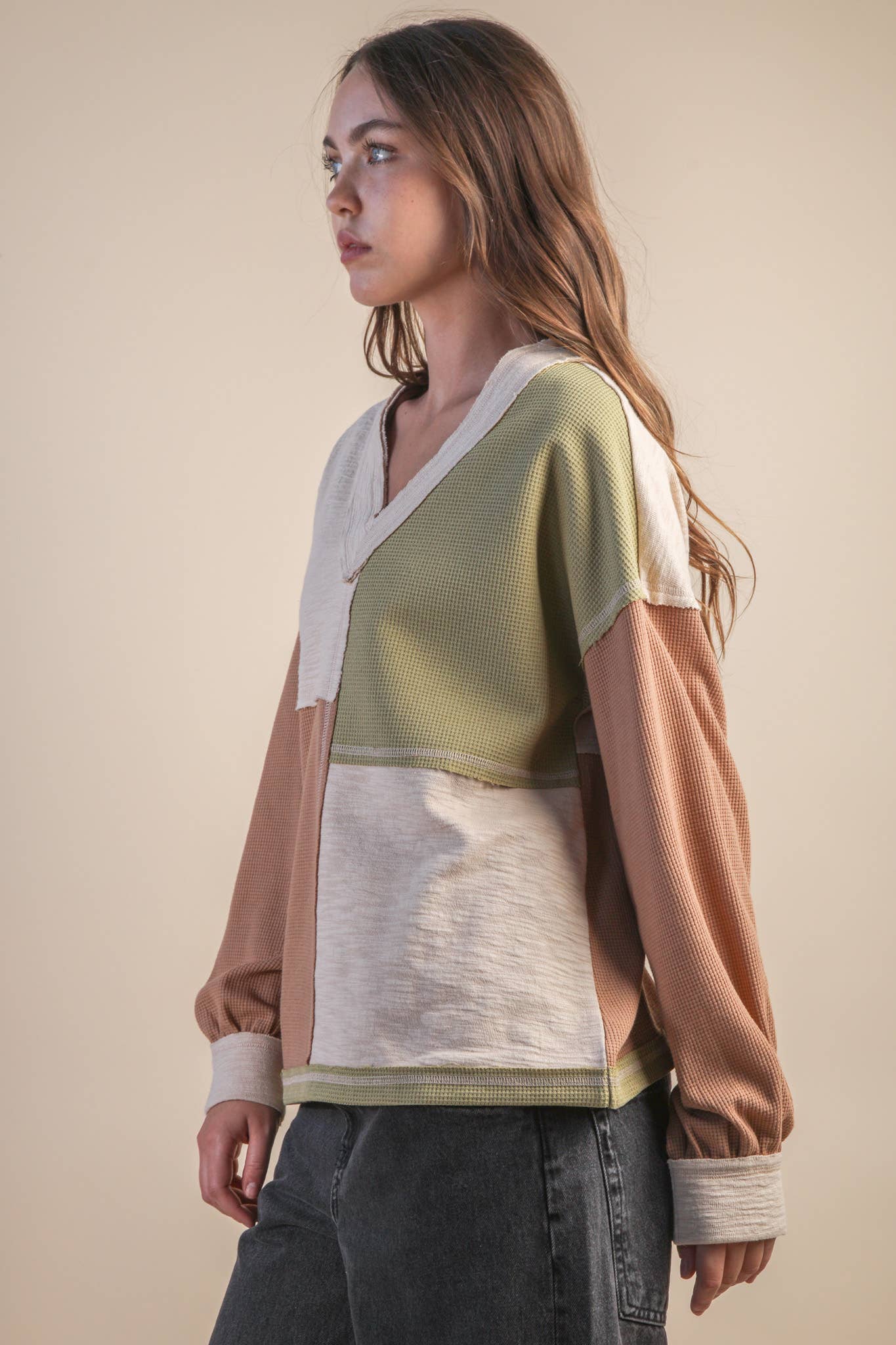 Patchwork Mocha Top