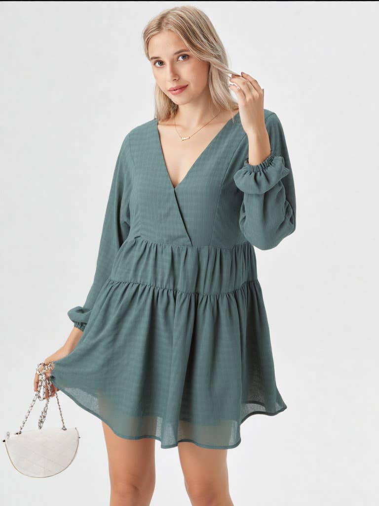 Emerald Grace Mini Dress