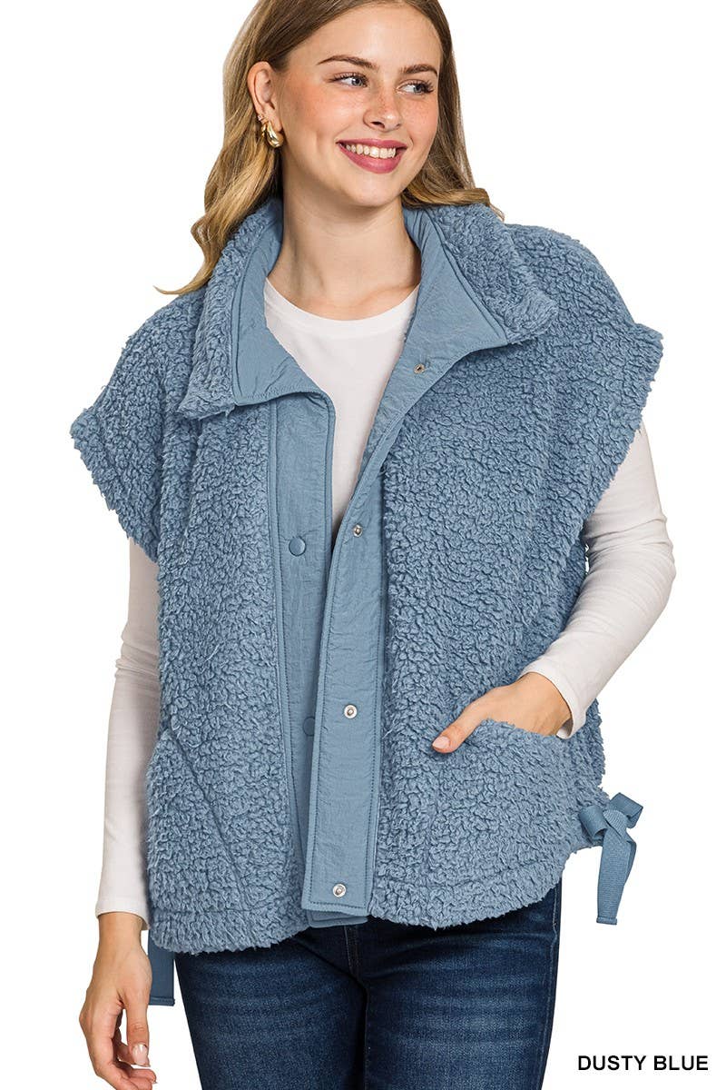 Blue Serene Sherpa Vest