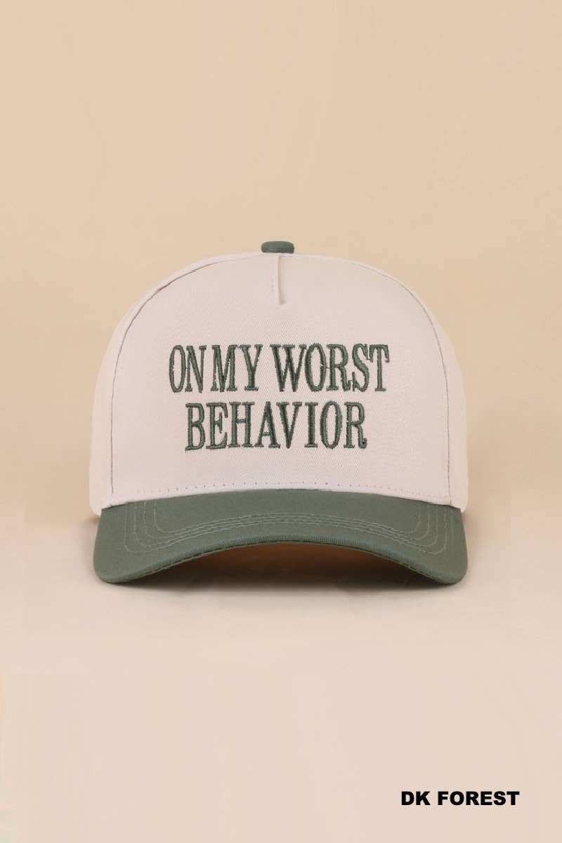 On My Worst Behavior Hat: DK Forest