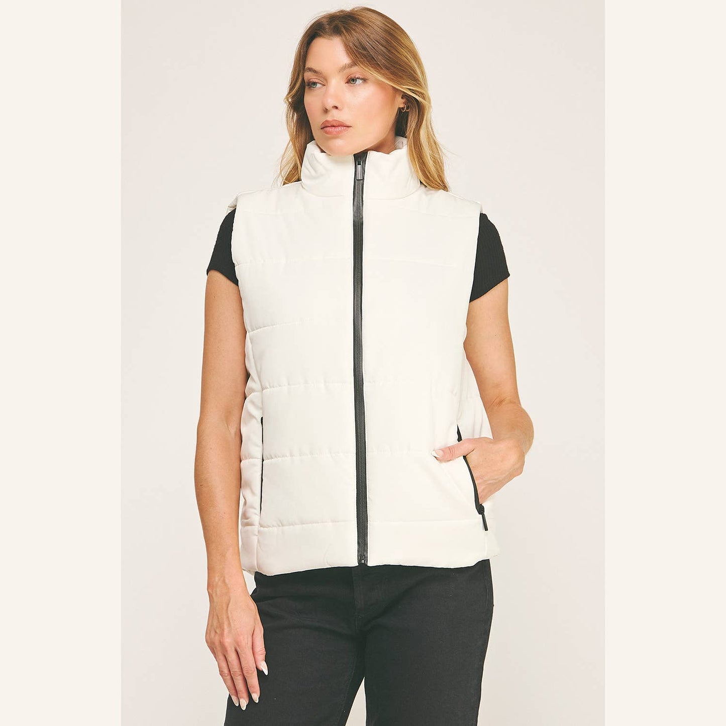 White Canvas Vest
