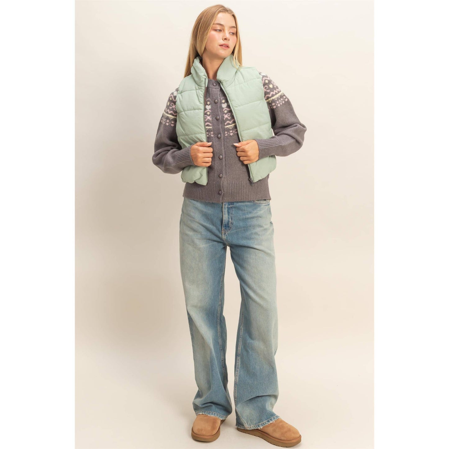 Winter Mint Vest Vibes