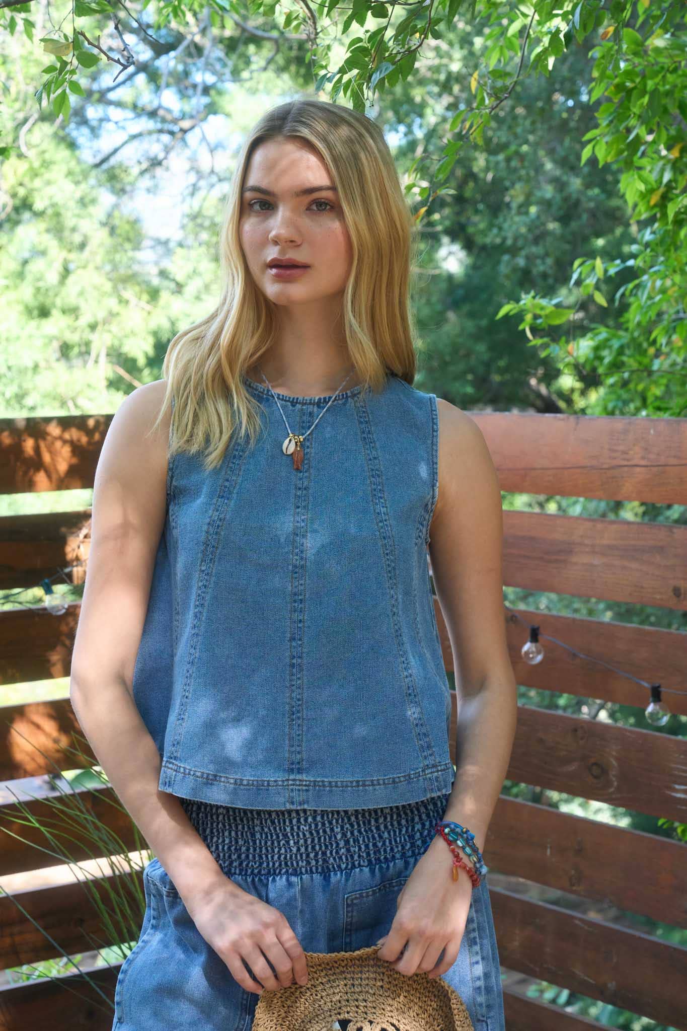 Blue Haven Denim Top