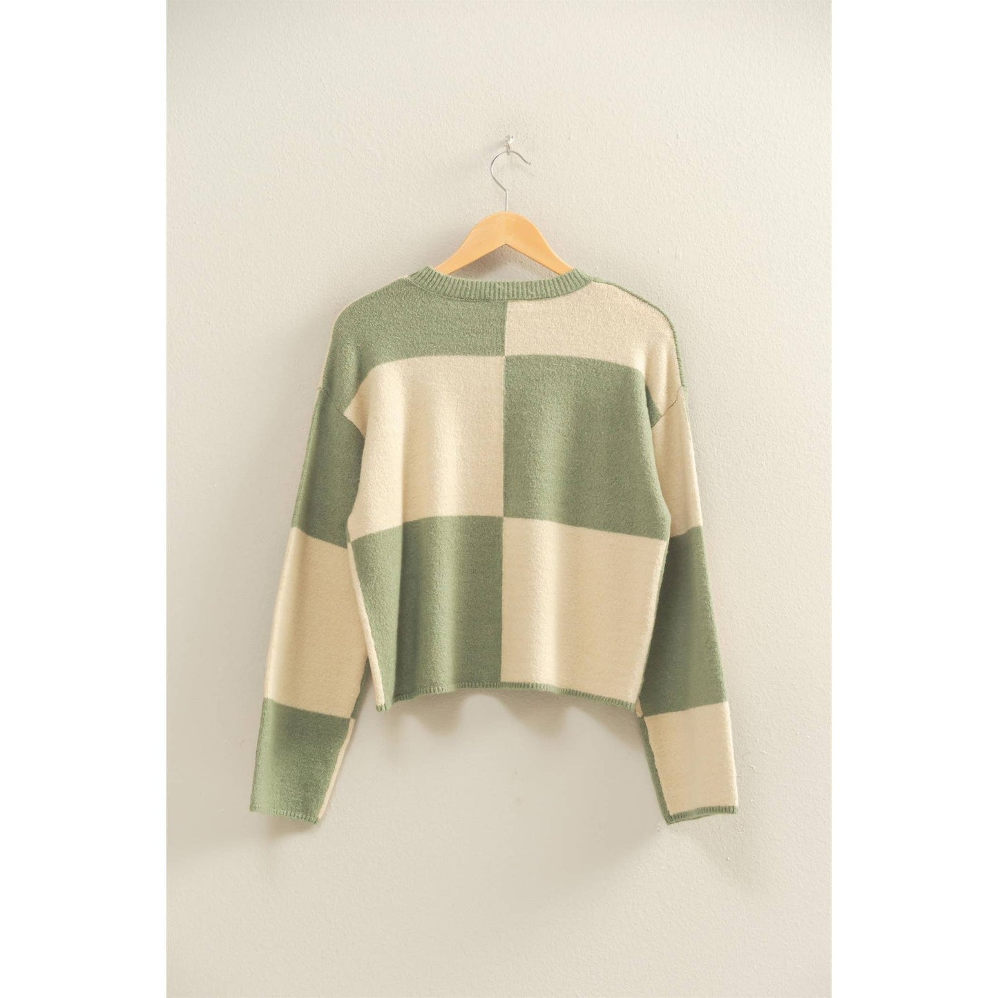 Creamy Sage Beaumont Block Sweater