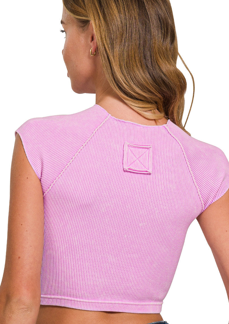 The Z Ribbed Cropped Tee