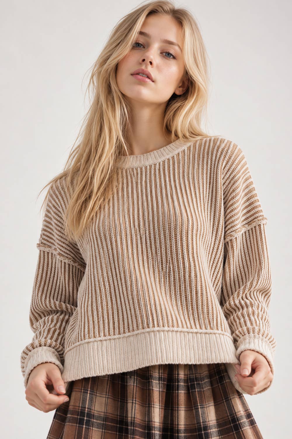Cozy Beige Trendy Sweater