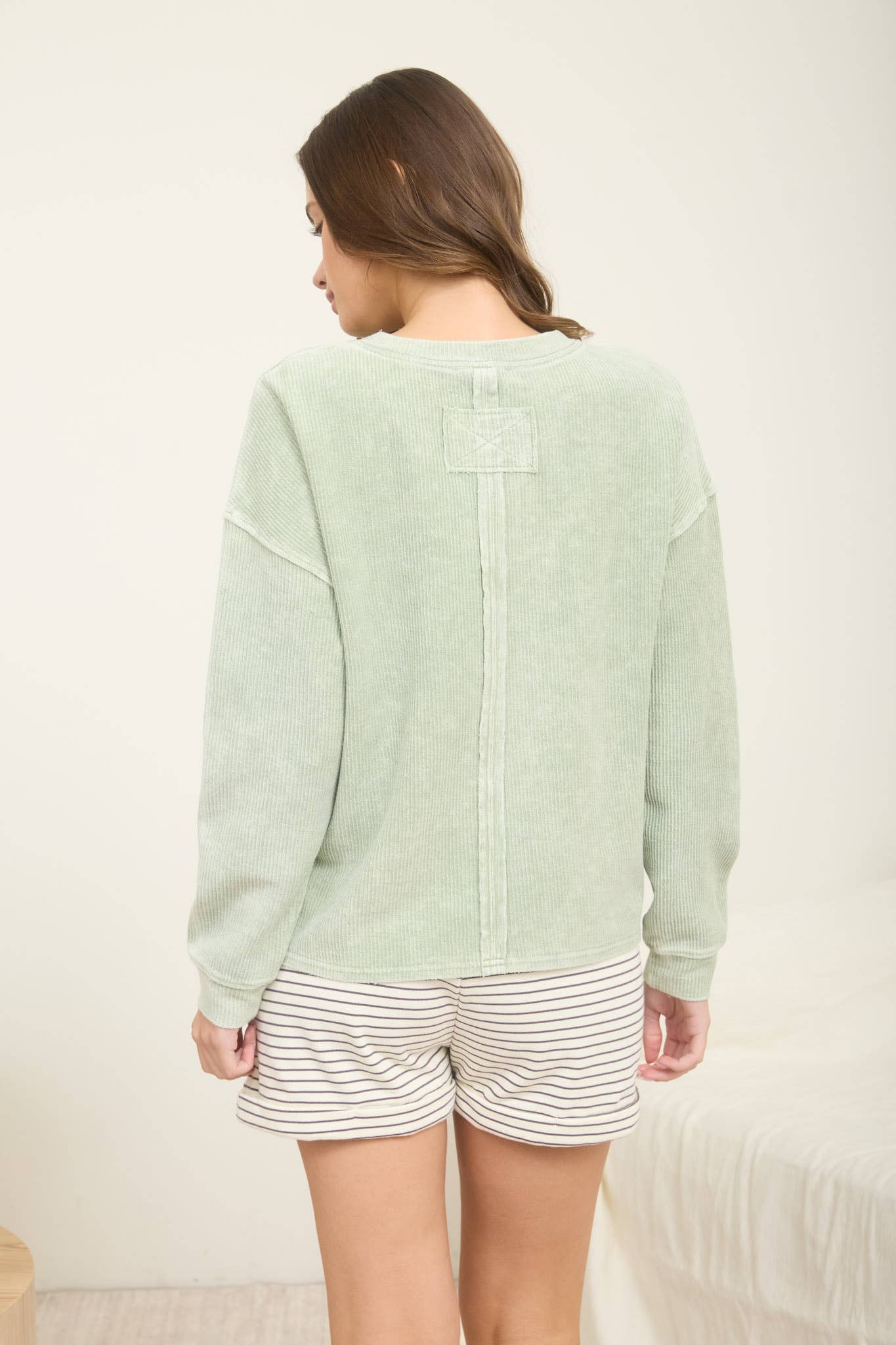 Light Olive Soft Knit Top
