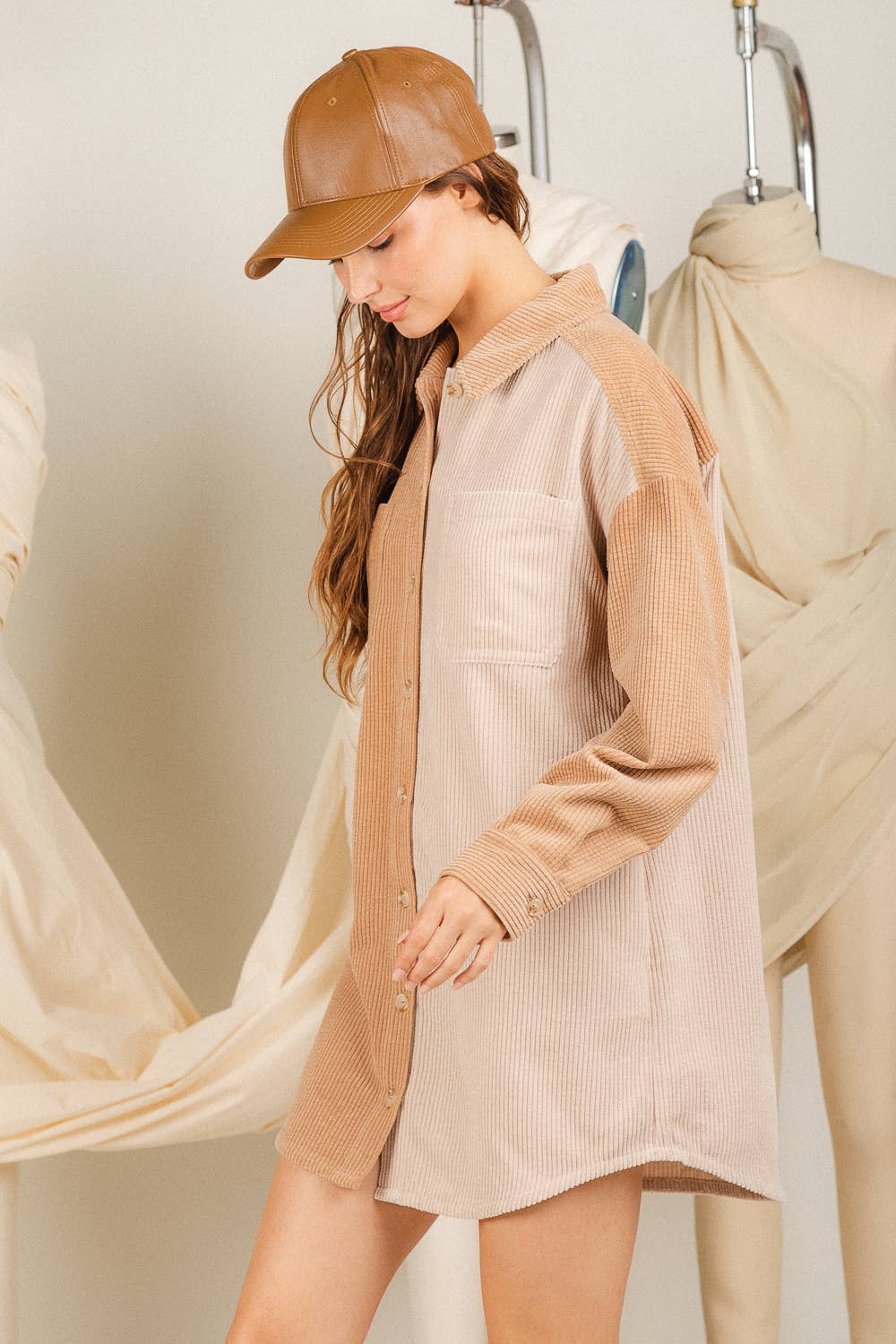 Classic Corduroy Mocha Dress