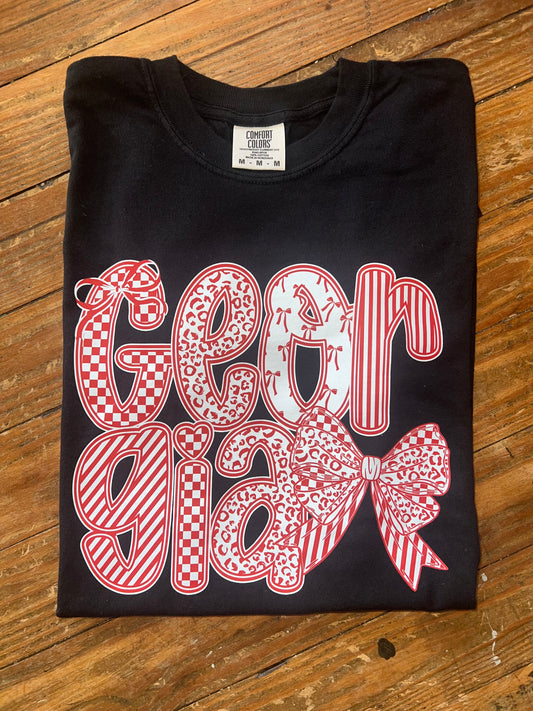 Georgia Bow (Checkered & Leopard) TShirt/Sweatshirt
