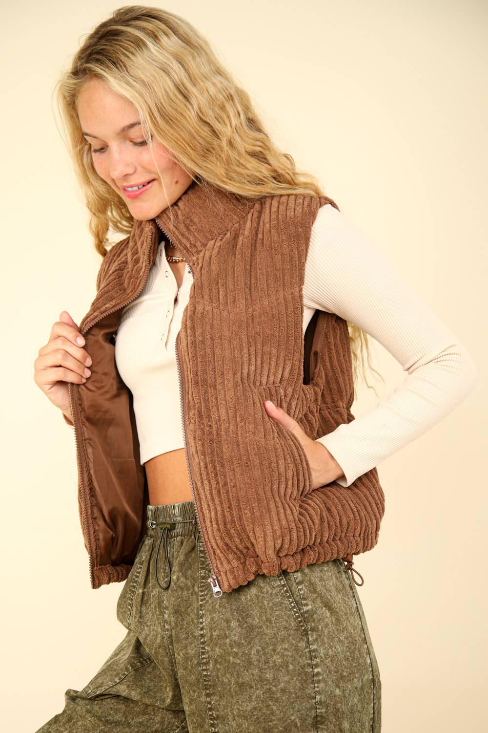 Bailey's Brown Corduroy Vest